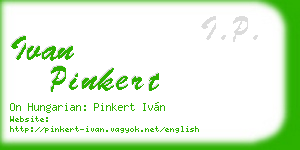 ivan pinkert business card